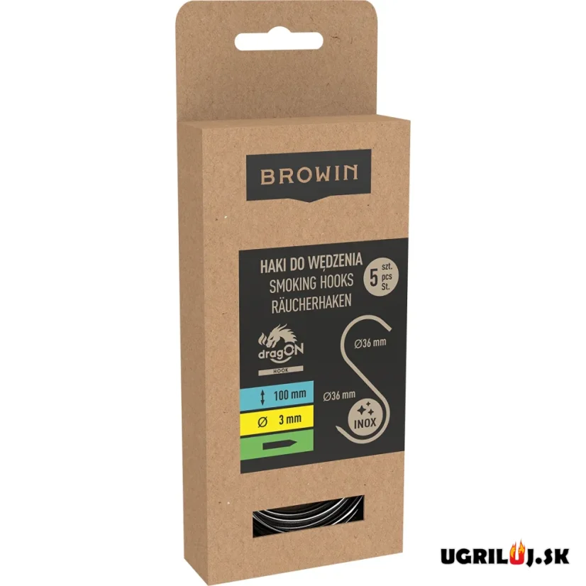 Háky do udíren Browin - Typ S, 10cm (5ks)
