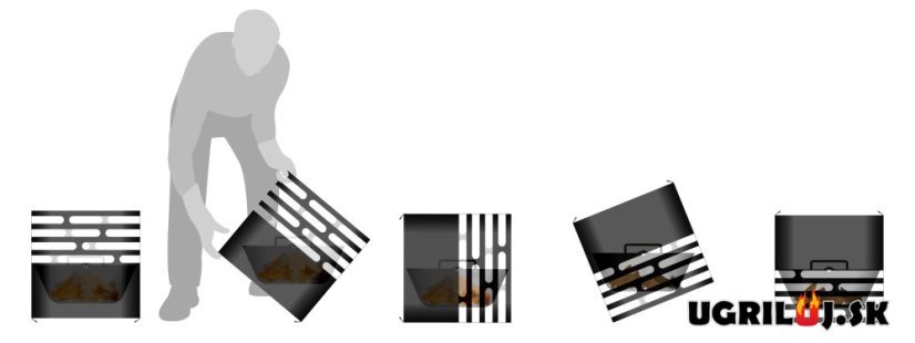 Ohnisko Höfats CUBE, čierna