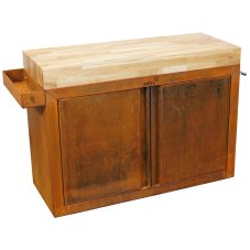 Kuchynský stôl so skrinkou Artiss, Corten, 115x45x75cm