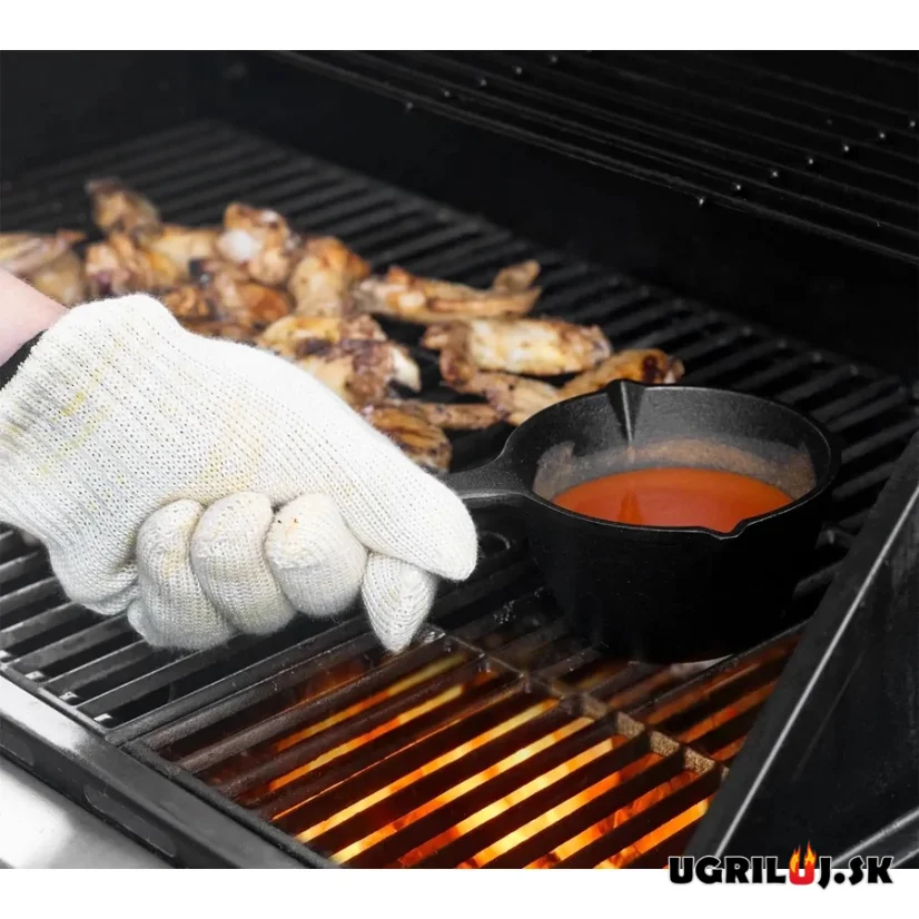 Liatinový mini kastrólik/kotlík so štetcom - 0.5L