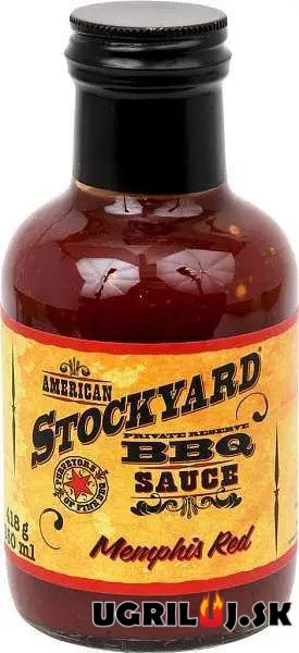 BBQ omáčka na grilovanie - American Stockyard - Memphis Red BBQ Sauce, 350ml BBQ omáčka na grilovanie - American Stockyard - Memphis Red BBQ Sauce, 350ml