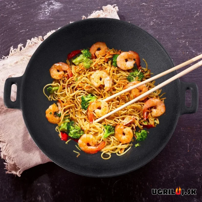 Liatinová panvica WOK, 30cm