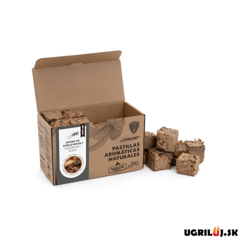 Aromatické brikety do grilu, Josper, Whiskey/Dub, 48ks