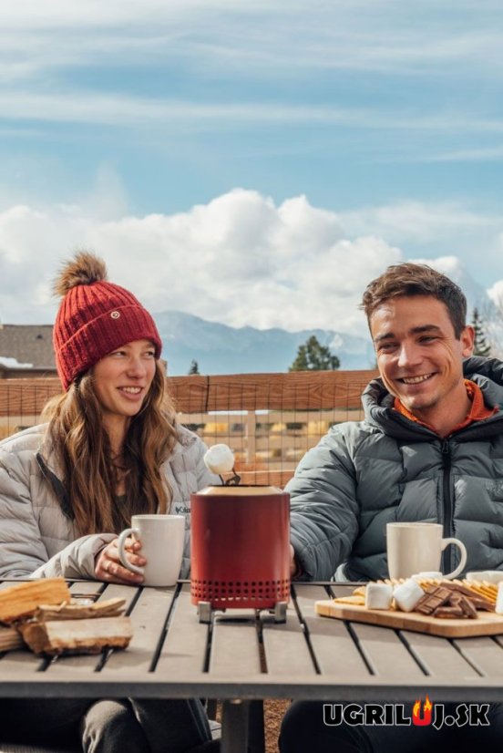 Ohnisko SOLO STOVE - MESA XL - Nerez, Červená