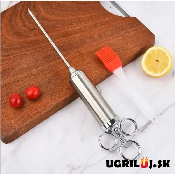 Marinovací nerezový set (injekcia, štetec, čistič)