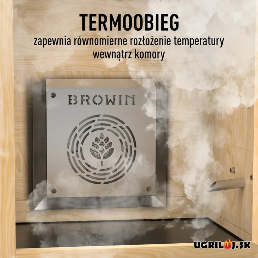 Sada pro vlastní udírnu Browin dragON, (Generátor kouře s popelníkem JET 2 LONG, Ohřívač s cirkulací, Digitální kontrolér s Wi-Fi), 1500W