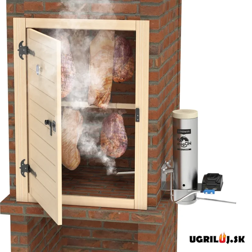 Generátor kouře pro vlastní udírnu, Browin dragON JET 2 Long s popelníkem