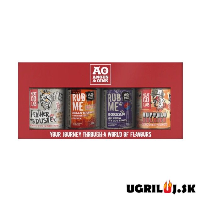 Darčeková sada BBQ korenia Angus & Oink, Wings & Chicken