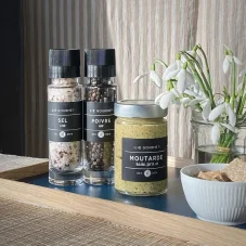 Darčeková sada čierneho korenia a chilli soli Lie Gourmet (mlynček), 2ks