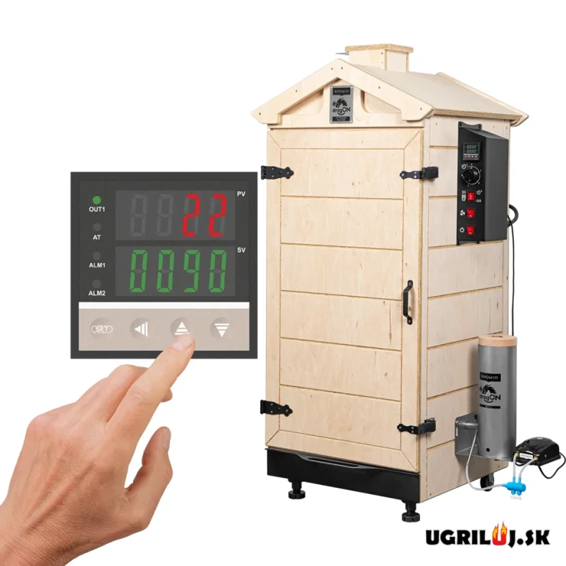 Drevená udiareň Browin dragON Plywood Nature, Digital, 200L