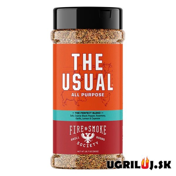 Grilovací koření Fire & Smoke The Usual All Purpose Rub, 303g