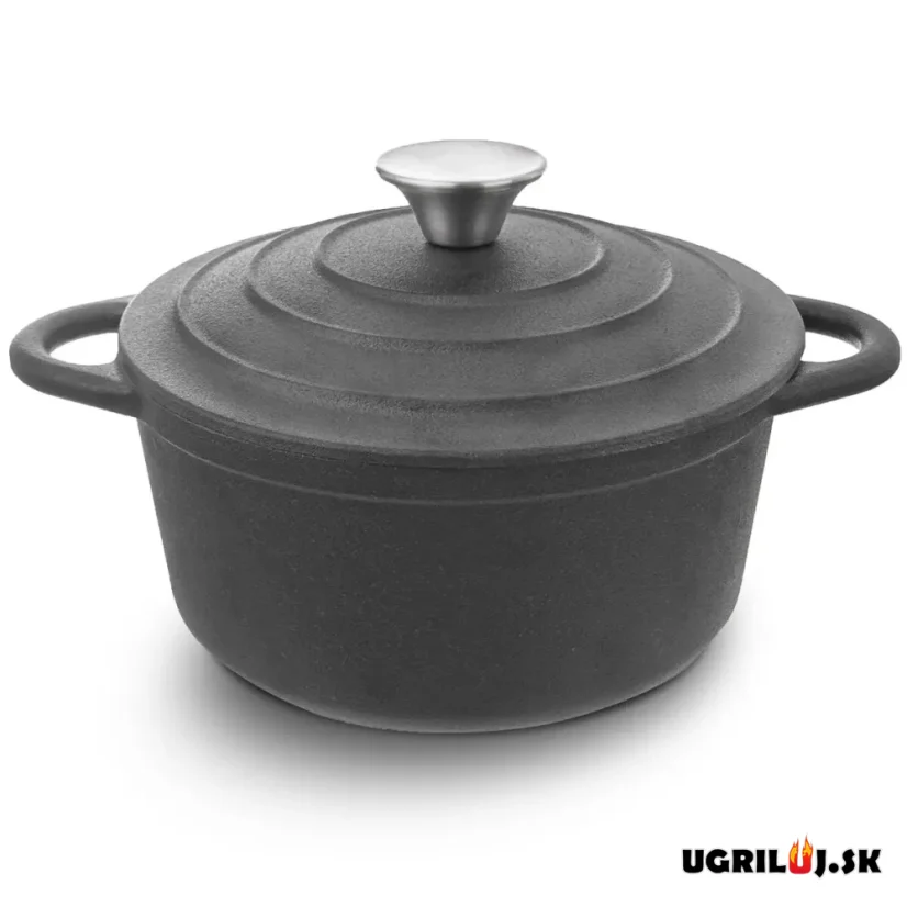 Litinový hrnec s poklicí, 4.0L