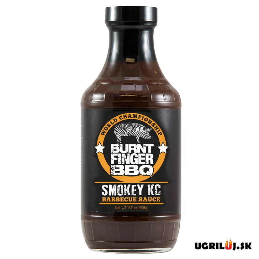 BBQ omáčka na grilovanie - Burnt Finger Smokey - KC BBQ Sauce, 558g