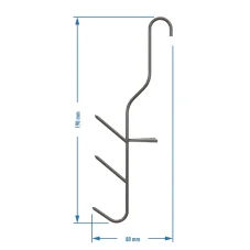 Háky do udiarní Browin - Typ Y Triple, na ryby 19cm, (5ks)