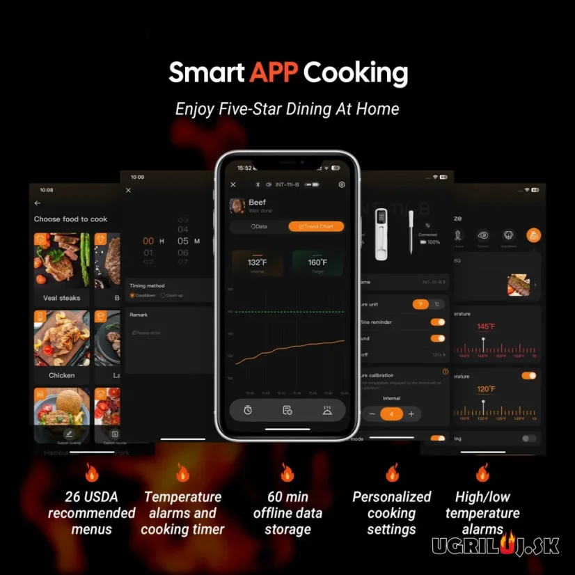 Bezdrôtový mini teplomer na mäso Inkbird - INT-11I-B