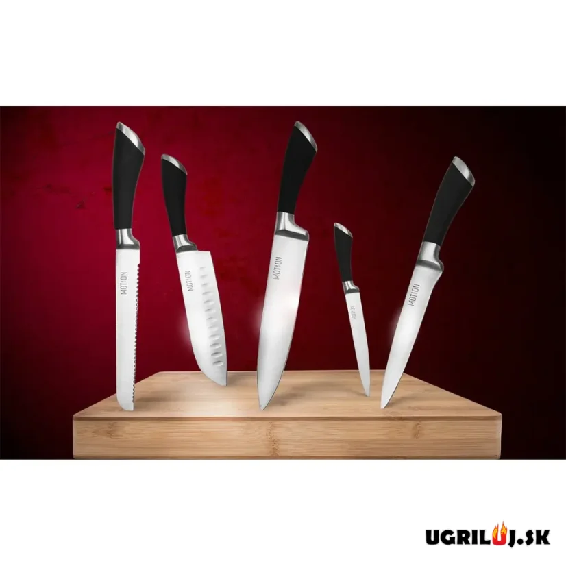 Sada kuchynských nožov, MOTION, nerez, 5ks