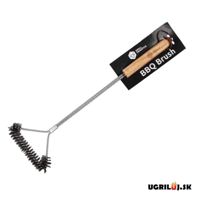 Kartáč na čistenie roštov Grill Fanatics - Wide Grill Brush, široký, nerez