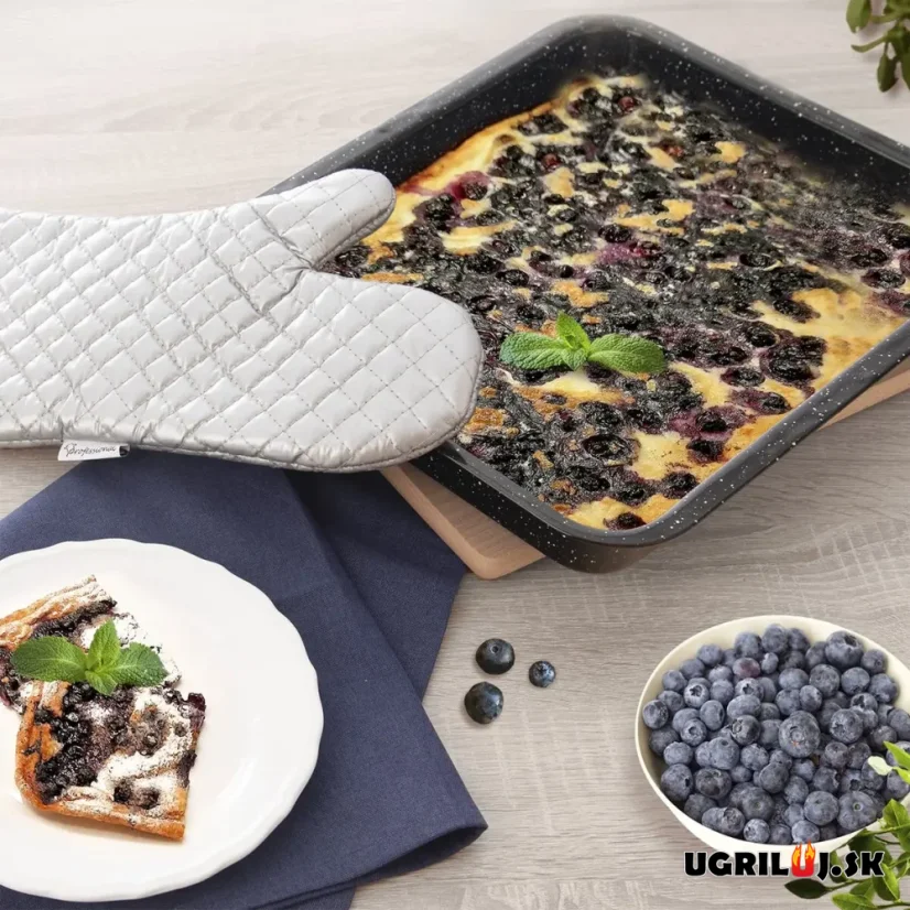 Smaltovaný pekáč, čierny, 41,5x36,5x7cm