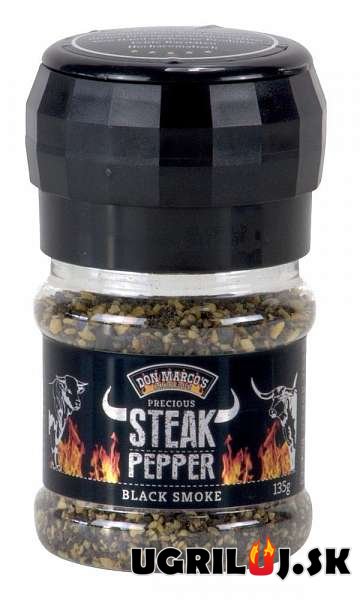 Grilovacie korenie DON MARCO´S - Steak Pepper Black smoke, 135g (mlynček)