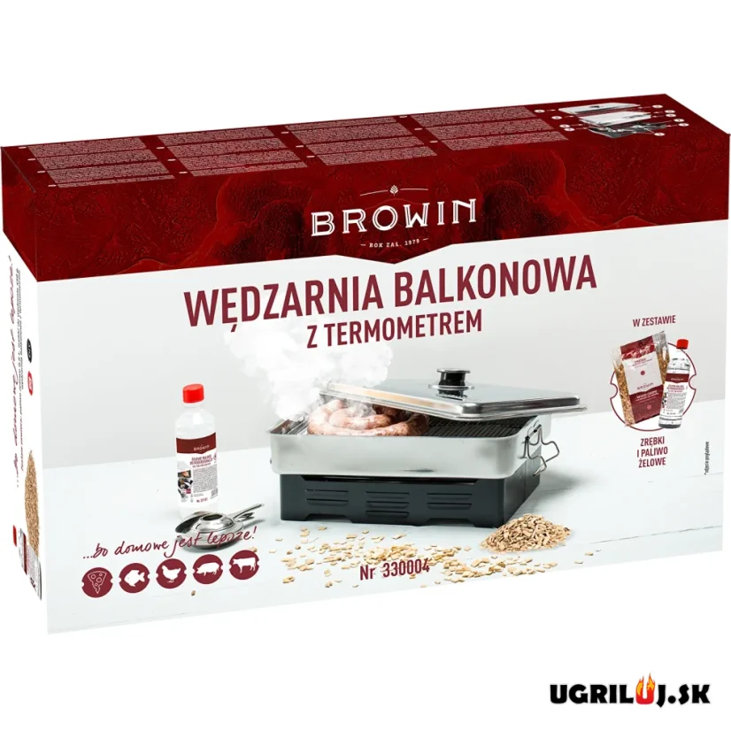 Nerezová prenosná udiareň Browin, Štartovací SET 3v1