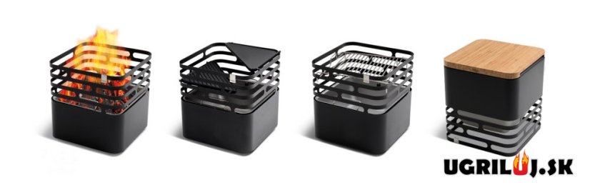 Ohnisko Höfats CUBE, rusty