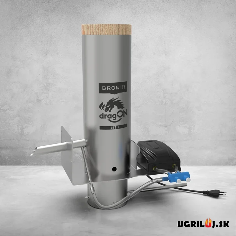 Generátor dymu pre vlastnú udiaren, Browin dragON JET 2 Short s popolníkom