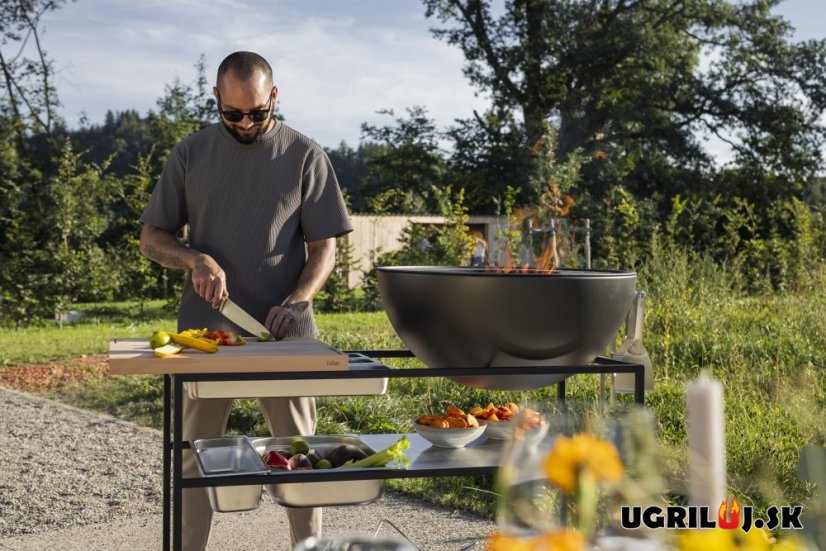 Vonkajšia kuchyňa Höfats "FIRE KITCHEN", s ohniskom Bowl 70 + platňa + hviezdicový stojan