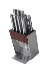 Sada kuchynských nožov so stojanom, nerez, 10ks