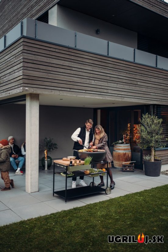 Vonkajšia kuchyňa Höfats "FIRE KITCHEN", s ohniskom Bowl 70 + platňa + hviezdicový stojan