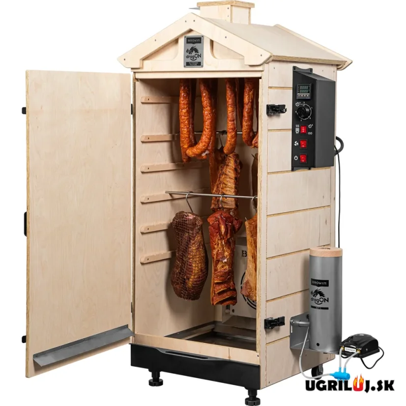 Drevená udiareň Browin dragON Plywood Nature, Digital, 200L