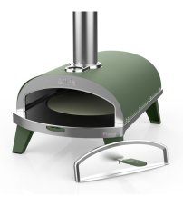 Pizza pec ZiiPa na drevené pelety, zelená, 31cm