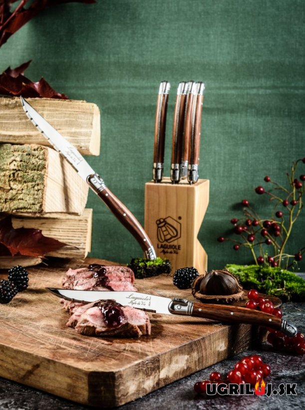 Steakové nože LAGUIOLE - Premium, Wood, sada 6 ks
