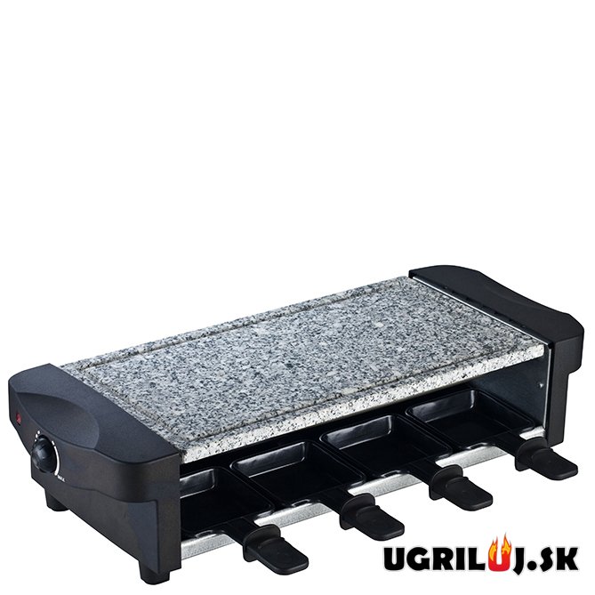 Stolný elektrický gril Raclette, grilovací kámen, 52x21cm