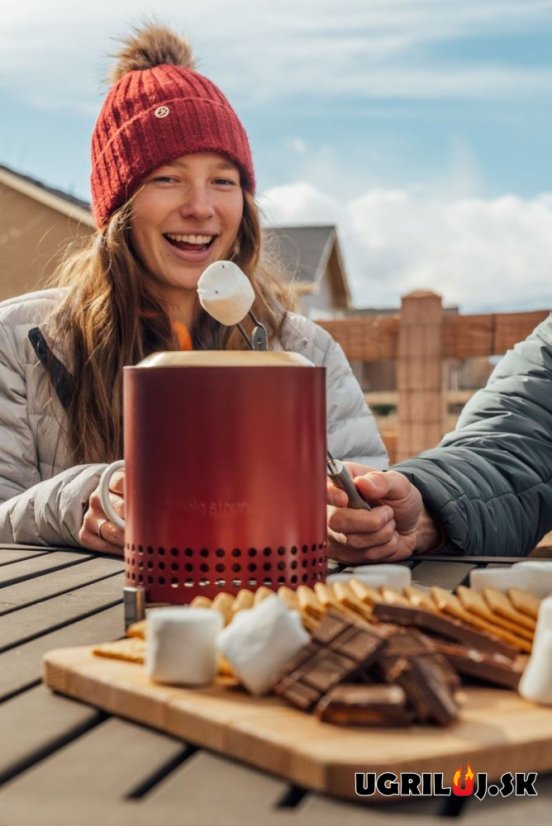 Ohnisko SOLO STOVE - MESA XL - Nerez, Červená