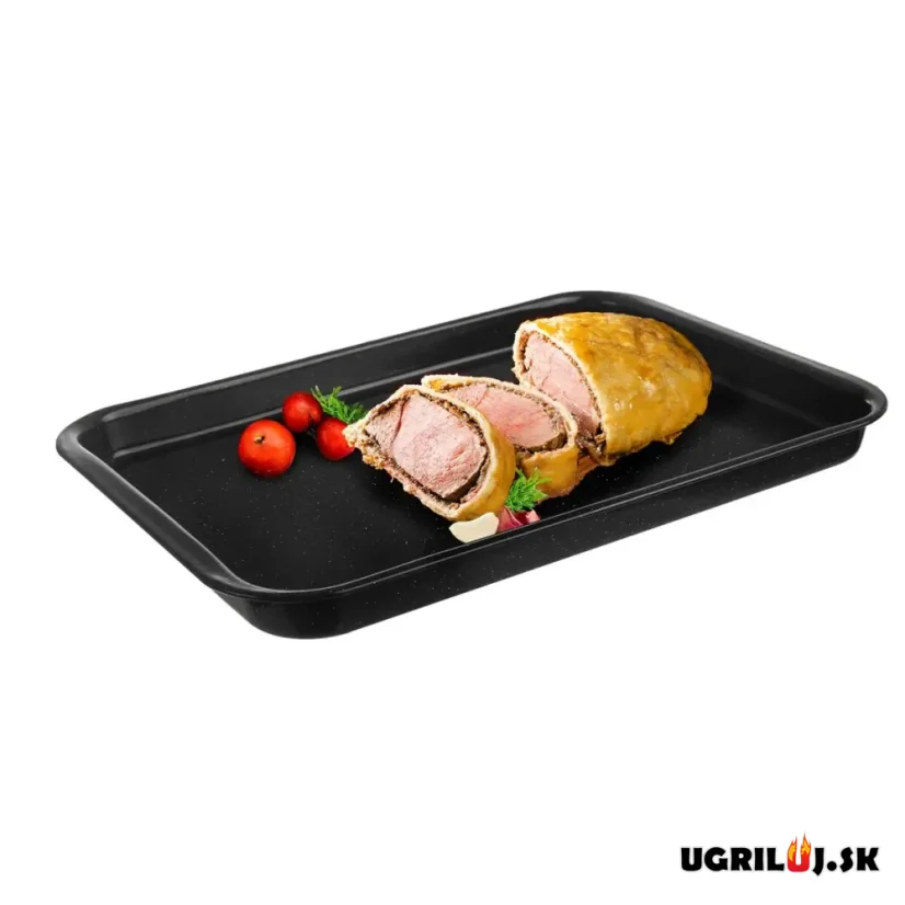 Smaltovaný plech, čierny, 35,5x24x2,5 cm