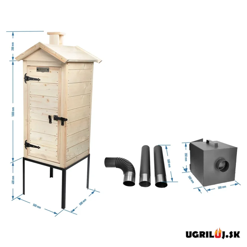 Dřevěná udírna Browin Sprucewood Nature, 200L