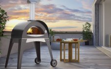 Pizza pec ALFA - Ciao Wood, stieborno šedá