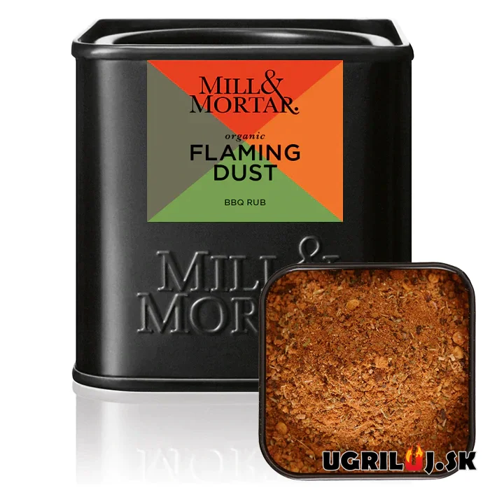 Grilovacie bio korenie Mill & Mortar, Flaming Dust, 50g