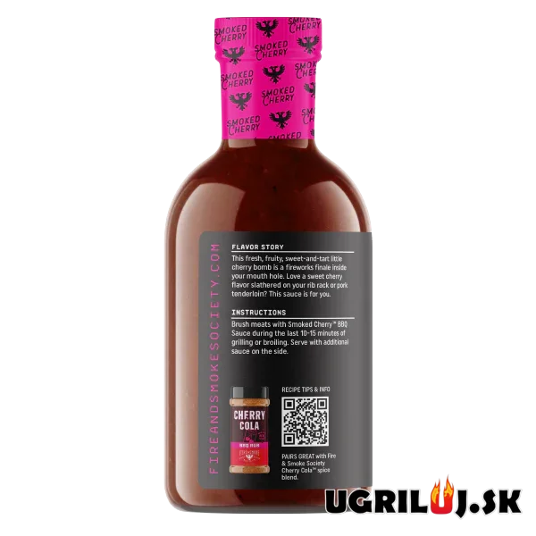 BBQ omáčka na grilovanie - Fire&Smoke -  Smoked Cherry BBQ Sauce, 567g